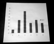 Touch a printed graph: bar chart example; apply negative video if needed