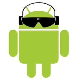 Blind android wearing The vOICe with Android 
smart glasses and stereo headphones