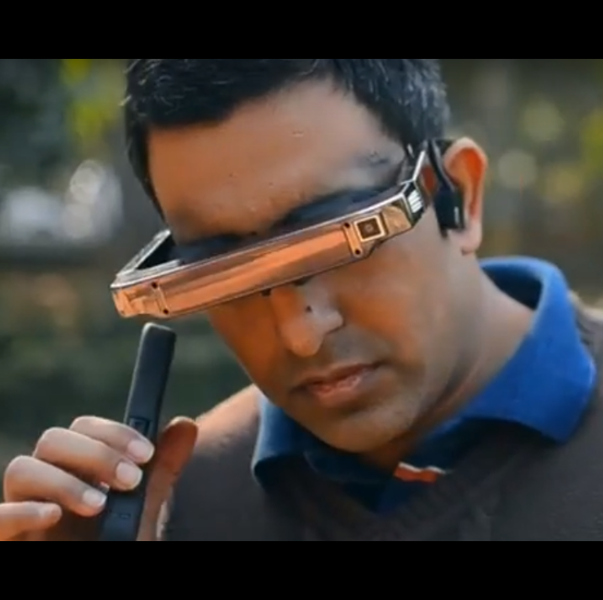 The vOICe running on VISION-800 smart glasses