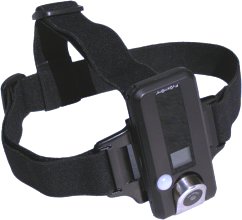 FlyCamOne2 upside-down on headband