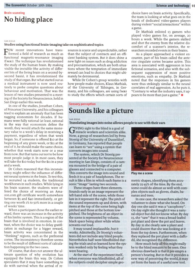 The Economist, Oct. 30 - Nov. 5, 2004, p. 93