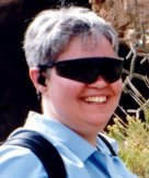 Pat, wearing The vOICe with hidden camera and microphone