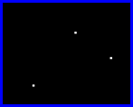 Three bright dots