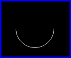 Bottom half of bright open circle