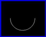 Bottom half of bright open circle