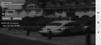 The vOICe for Android Camera dialog