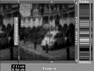 Illustration based on spectrogram for parked car