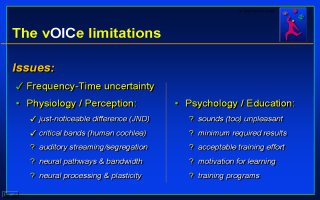 Limitations in The vOICe approach?