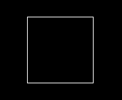 Bright open square on dark background