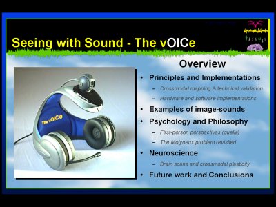 Slide 2: The vOICe talk overview