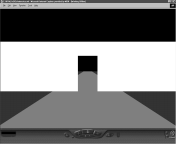 Perpendicular VRML view on wall with gate