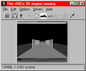 The vOICe window while sounding VRML/X3D
