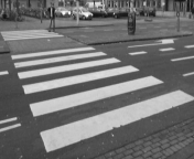 Pedestrian crossing stripes